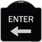 Signmission Parking Lot Enter Left Arrow Heavy-Gauge Aluminum Architectural Sign, 18" x 18", BS-1818-23427 A-DES-BS-1818-23427 - alternate 1